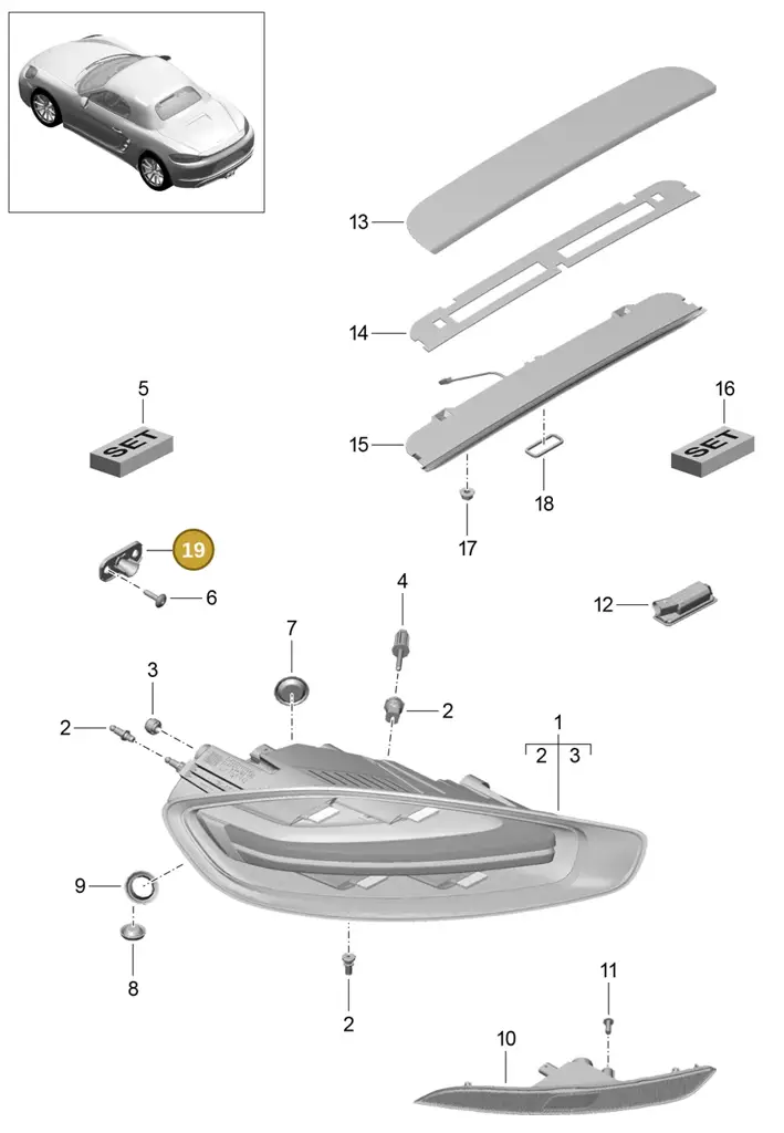 982945067Y — Porsche Boxster (2016-2019) diagram p48905000, position 19