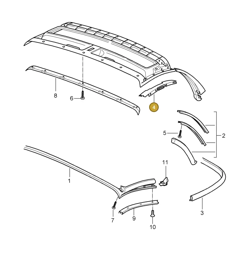 98756111501 — Porsche Boxster S (2004-2008) diagram p27811010, position 4