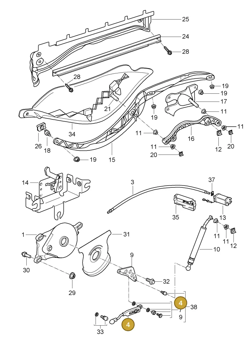 98756127901 — Porsche Boxster S (2004-2008) diagram p27811012, position 4
