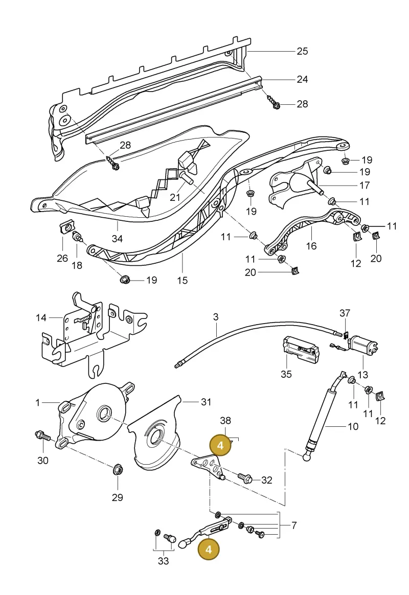 98756127901 — Porsche Boxster S (2008-2012) diagram p33811012, position 4