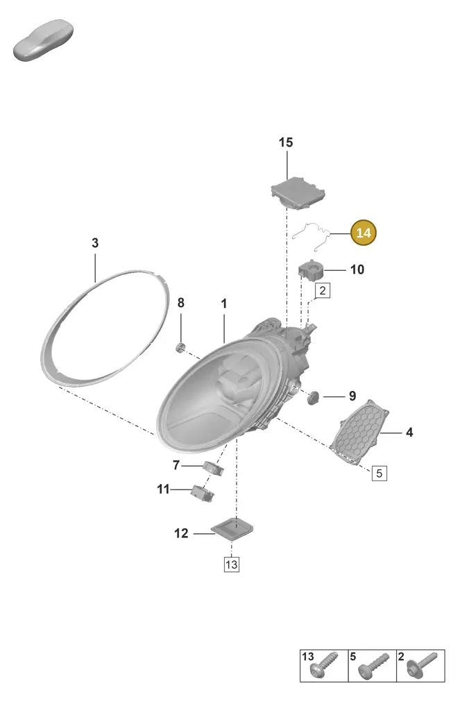 992941629 — Porsche 911 (2021-2022) diagram p59905020, position 14