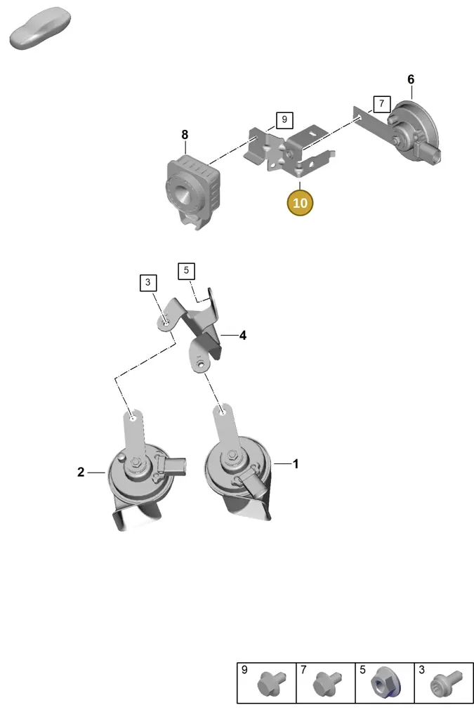 992951227A — Porsche 911 (2024-2025) diagram p63905000, position 10