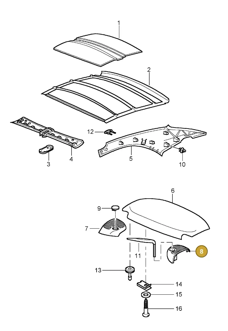 99656355300A10 — Porsche Turbo (2000-2005) diagram p23811017, position 8