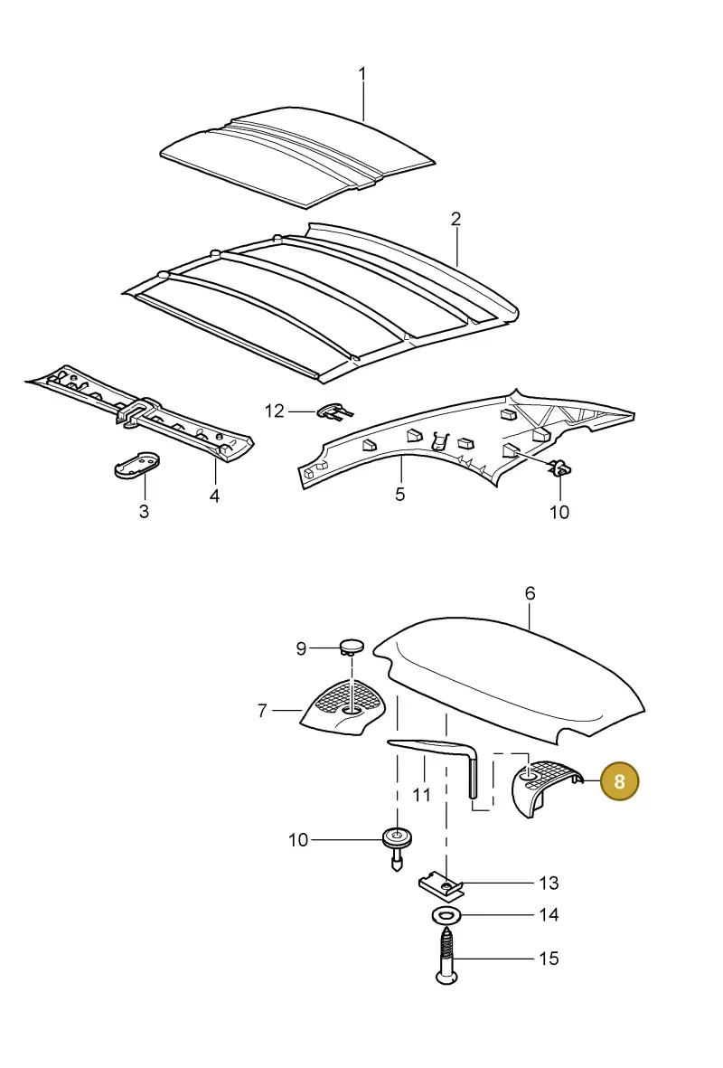 99656355300A10 — Porsche Turbo (2006-2009) diagram p30811017, position 8