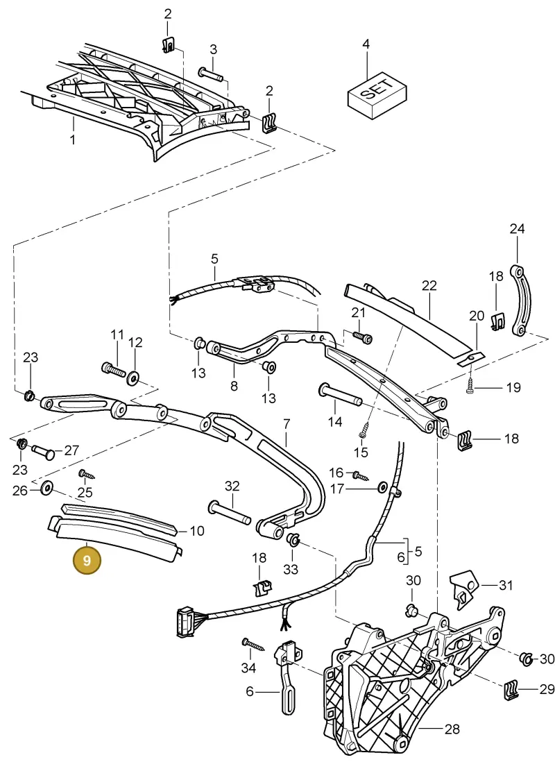 99756135501A09 — Porsche Turbo (2006-2009) diagram p30811007, position 9