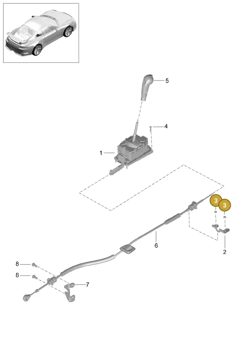 99908462901 — Porsche 911 (2013-2020) diagram p41701000, position 3