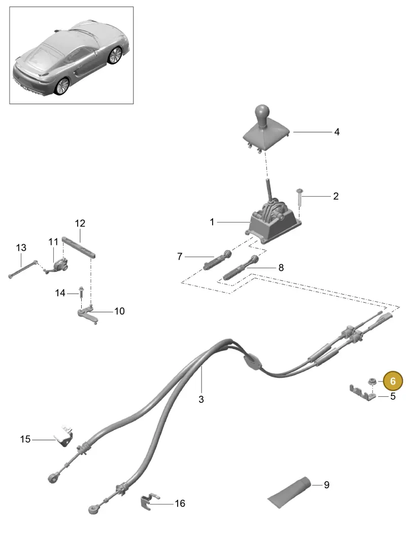 99908462901 — Porsche Cayman GT4 (2015-2016) diagram p45701000, position 6