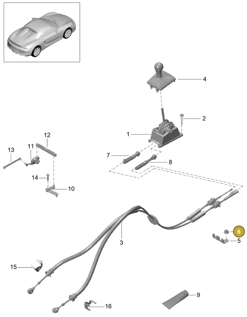 99908462901 — Porsche Boxster Spyder (2015-2016) diagram p46701000, position 6