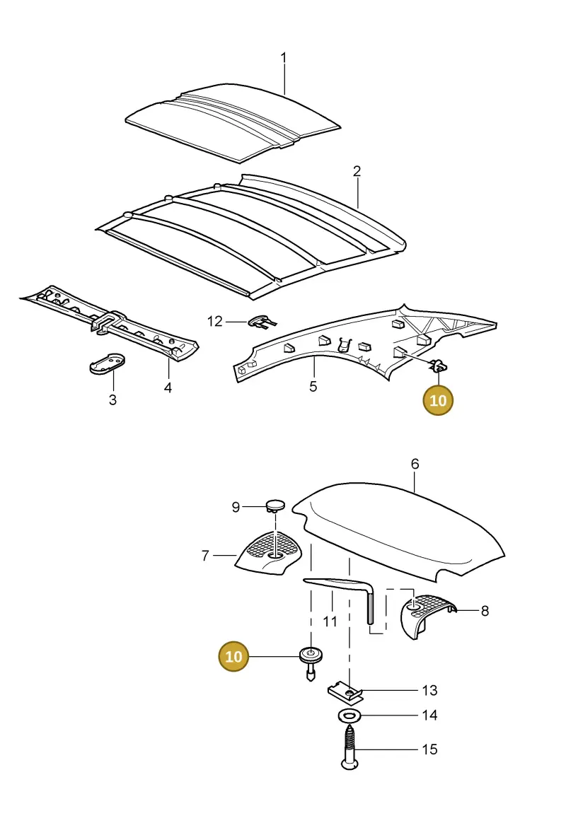 99950776440 — Porsche Turbo (2006-2009) diagram p30811017, position 10