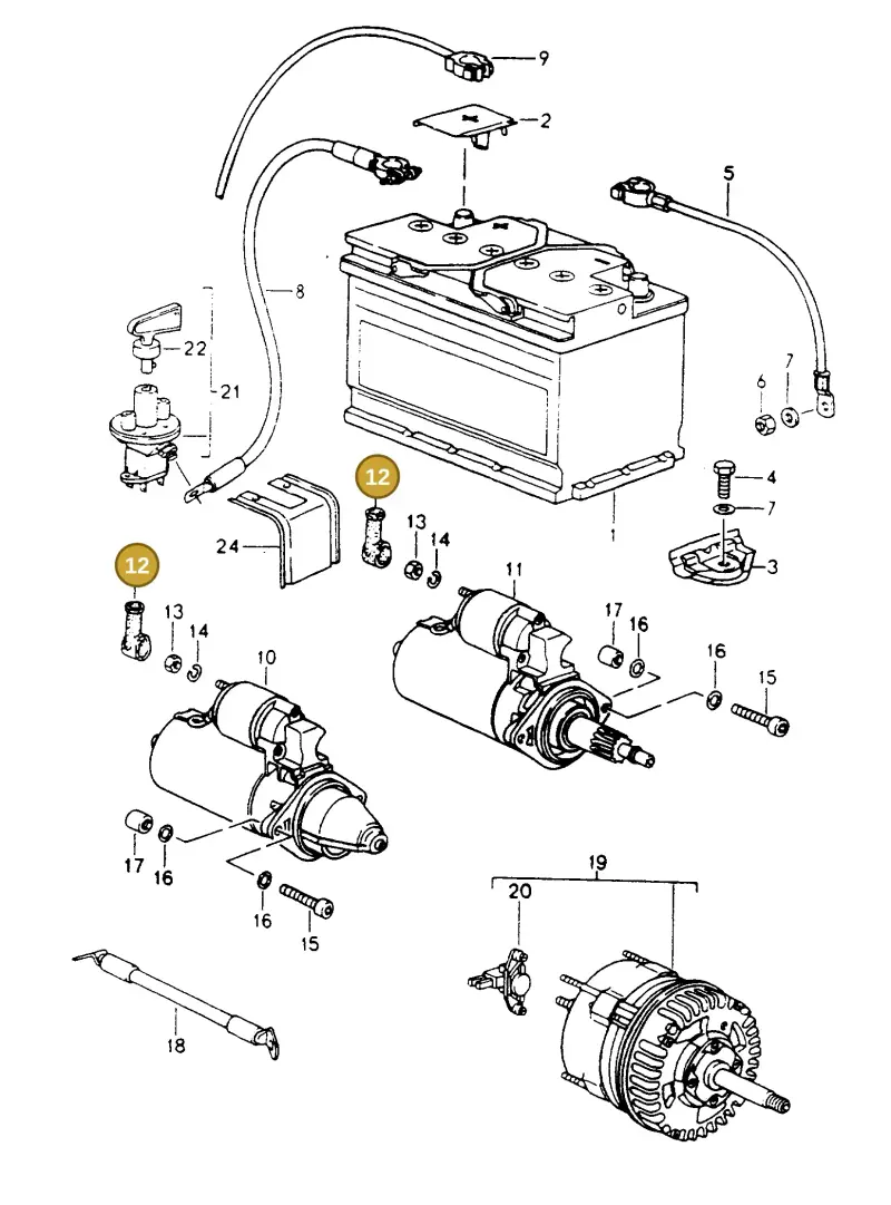 99965900650 — Porsche Carrera 4 Coupe (1988-1994) diagram p13902005, position 12