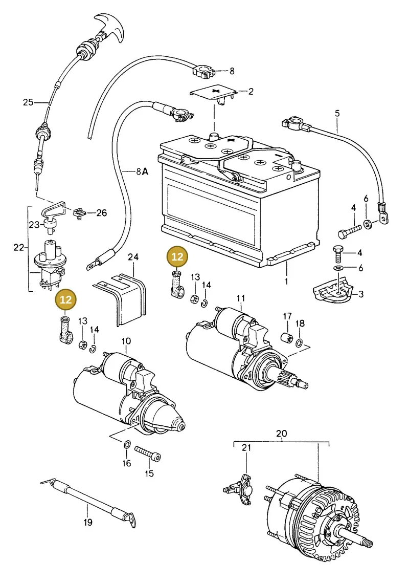 99965900650 — Porsche Carrera 4 Cabrio (1993-1998) diagram p17902005, position 12