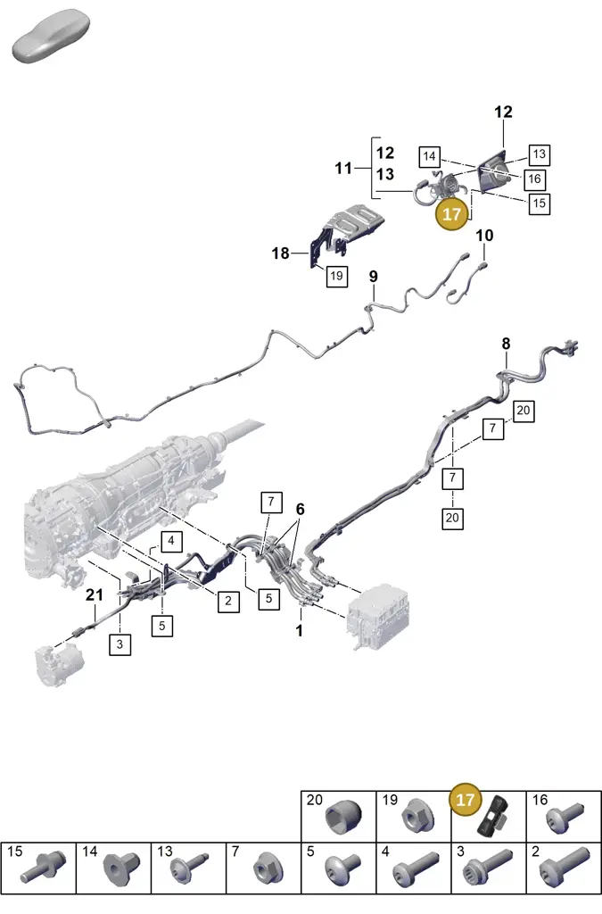 9A7915211 — Porsche Cayenne Coupe (2023-2023) diagram p60904000, position 17