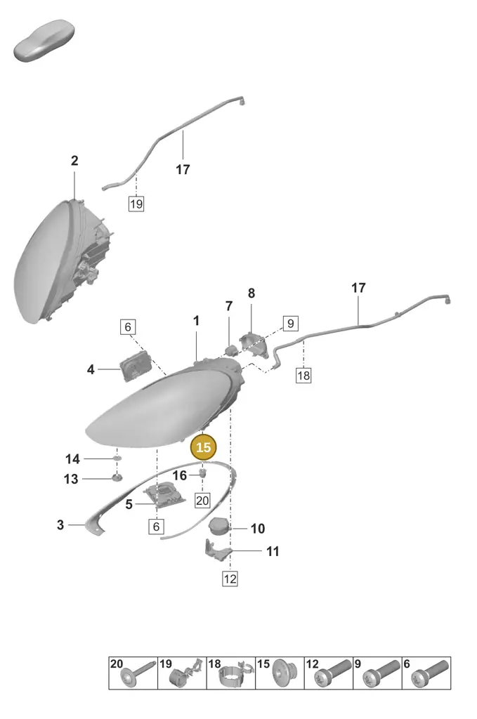 9A794104100 — Porsche Panamera (2020-2023) diagram p58905000, position 15