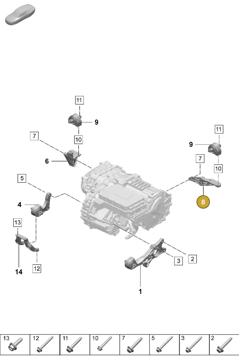 9J1199186A — Porsche Taycan Sport Turismo (2023-2025) diagram p64159050, position 8