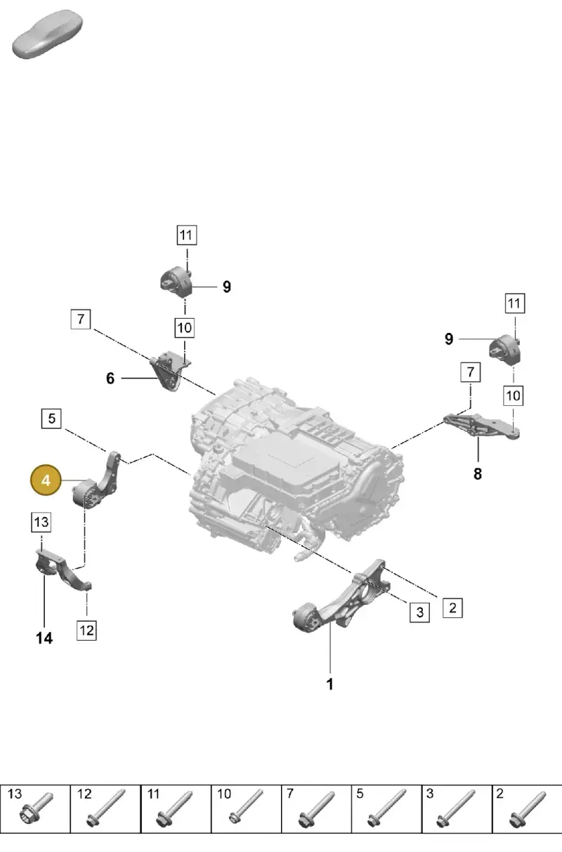 9J1399225A — Porsche Taycan Sport Turismo (2023-2025) diagram p64159050, position 4
