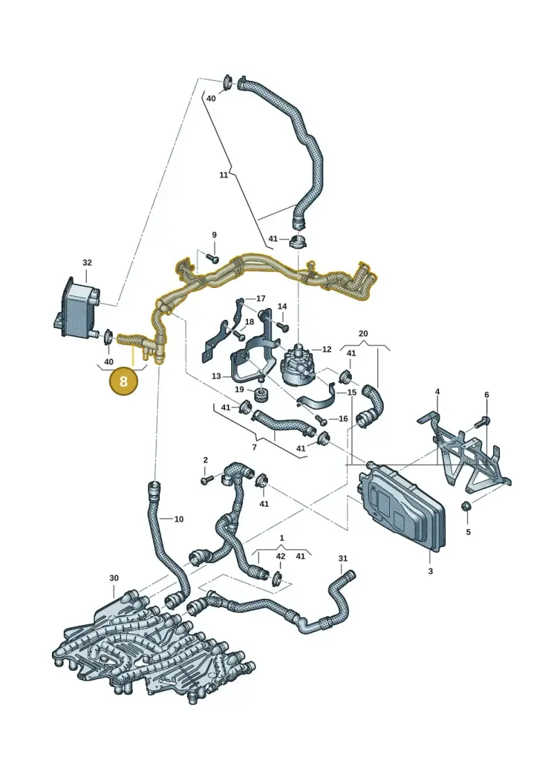 9J1815552C — Audi RS e-tron GT (2020-2025) diagram 4j1121030, position 8