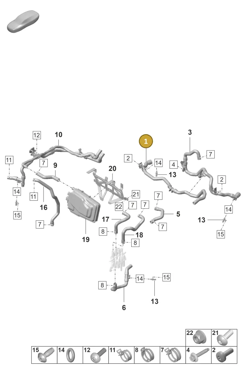 9J1815569D — Porsche Taycan Sport Turismo (2019-2024) diagram p56155065, position 1
