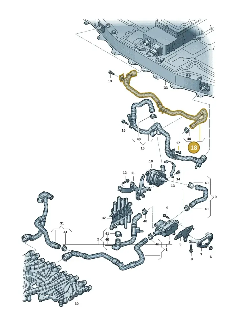 9J1815569D — Audi RS e-tron GT (2020-2025) diagram 4j1121040, position 18
