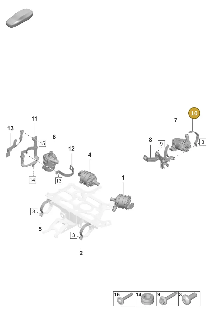 9J1820196 — Porsche Taycan Sport Turismo (2019-2024) diagram p56155000, position 10