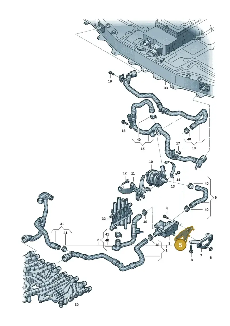 9J1820769E — Audi RS e-tron GT (2020-2025) diagram 4j1121040, position 5