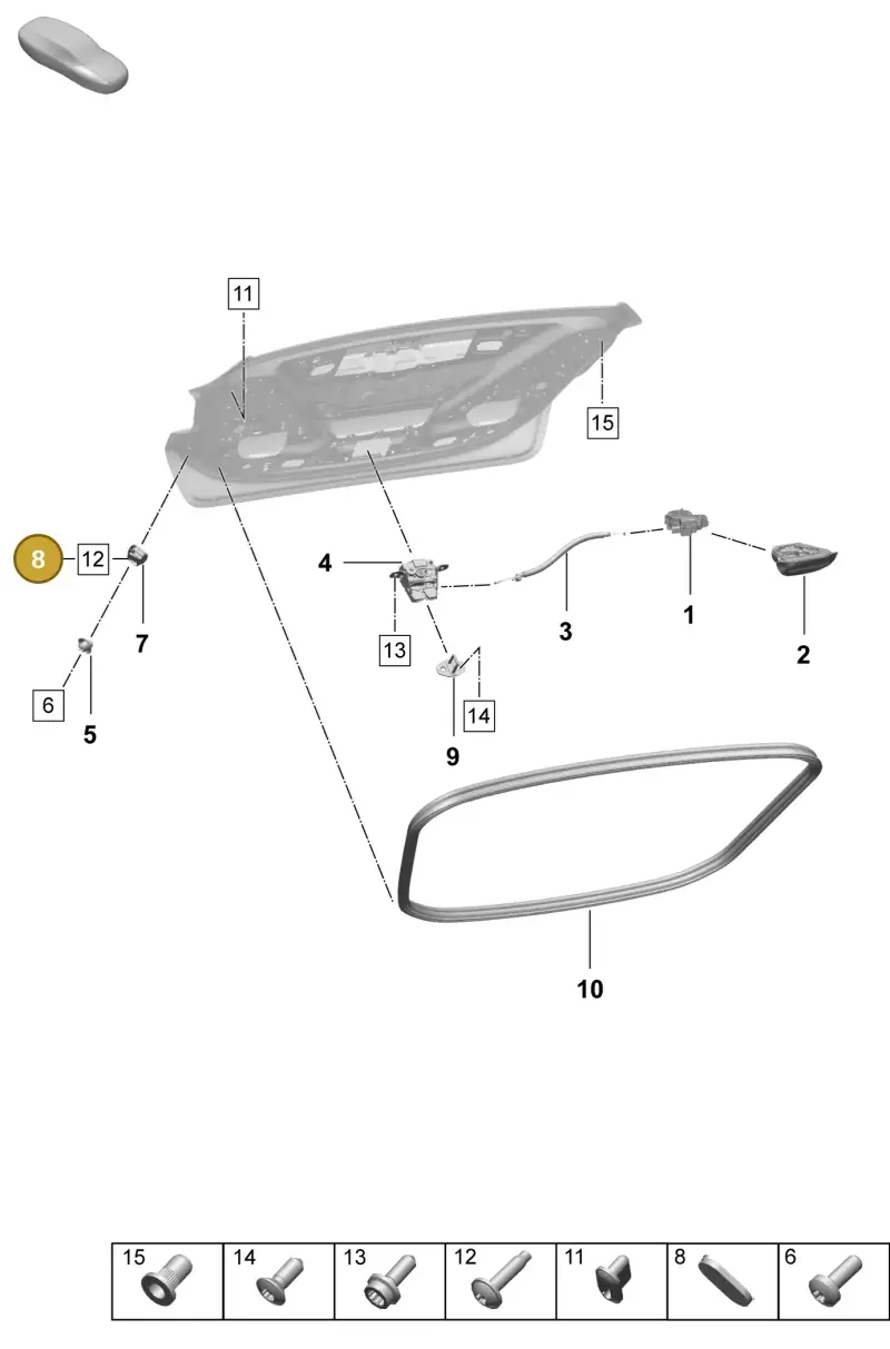 9J1827519 — Porsche Taycan Sport Turismo (2023-) diagram p64803120, position 8