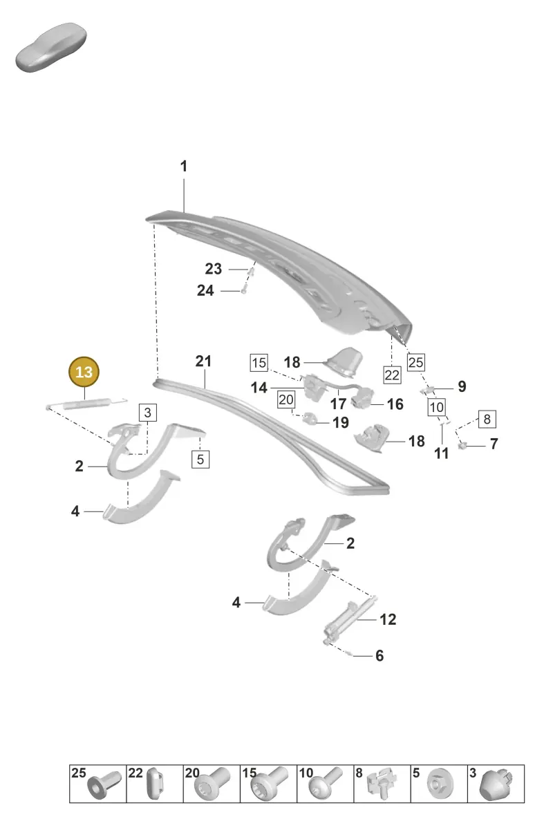 9J1827665 — Porsche Taycan Sport Turismo (2019-2024) diagram p56803010, position 13