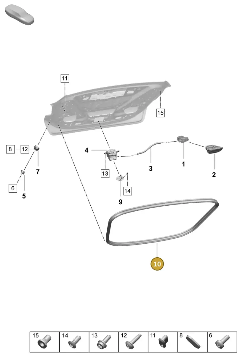 9J1827705AY — Porsche Taycan Sport Turismo (2023-2025) diagram p64803120, position 10