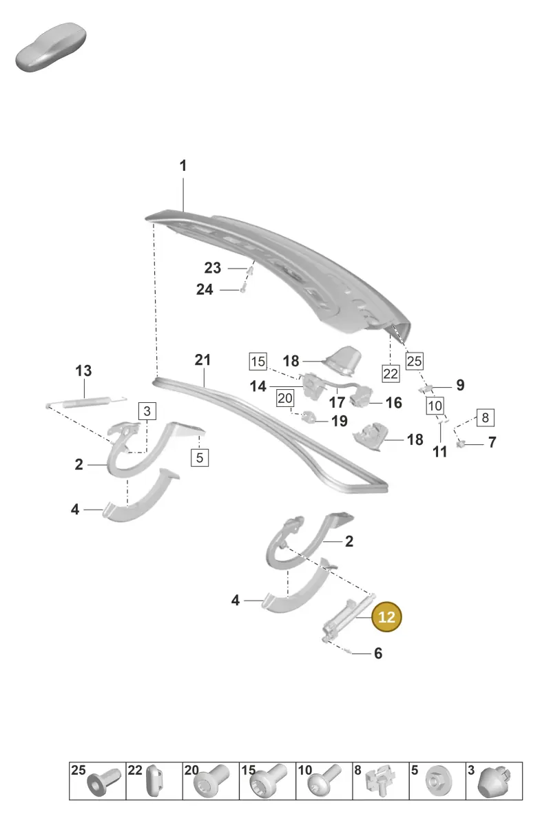 9J1827851 — Porsche Taycan Sport Turismo (2019-2024) diagram p56803010, position 12