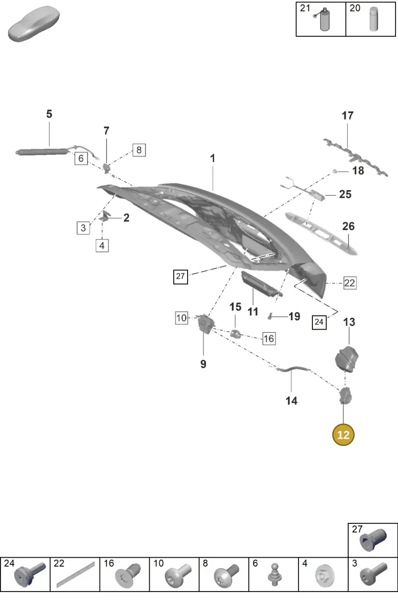 9J1827888 — Porsche Panamera (2020-2023) diagram p58803200, position 12