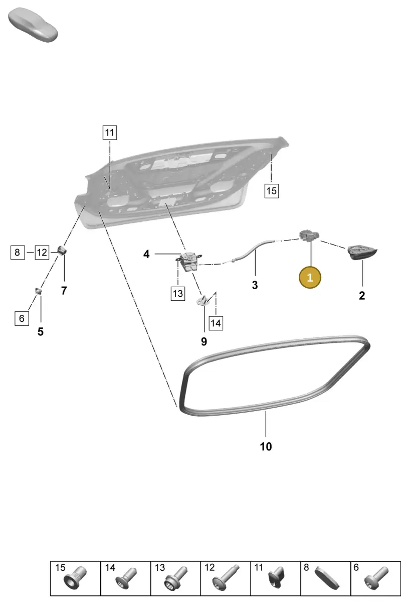 9J1827888 — Porsche Taycan Sport Turismo (2023-2025) diagram p64803120, position 1