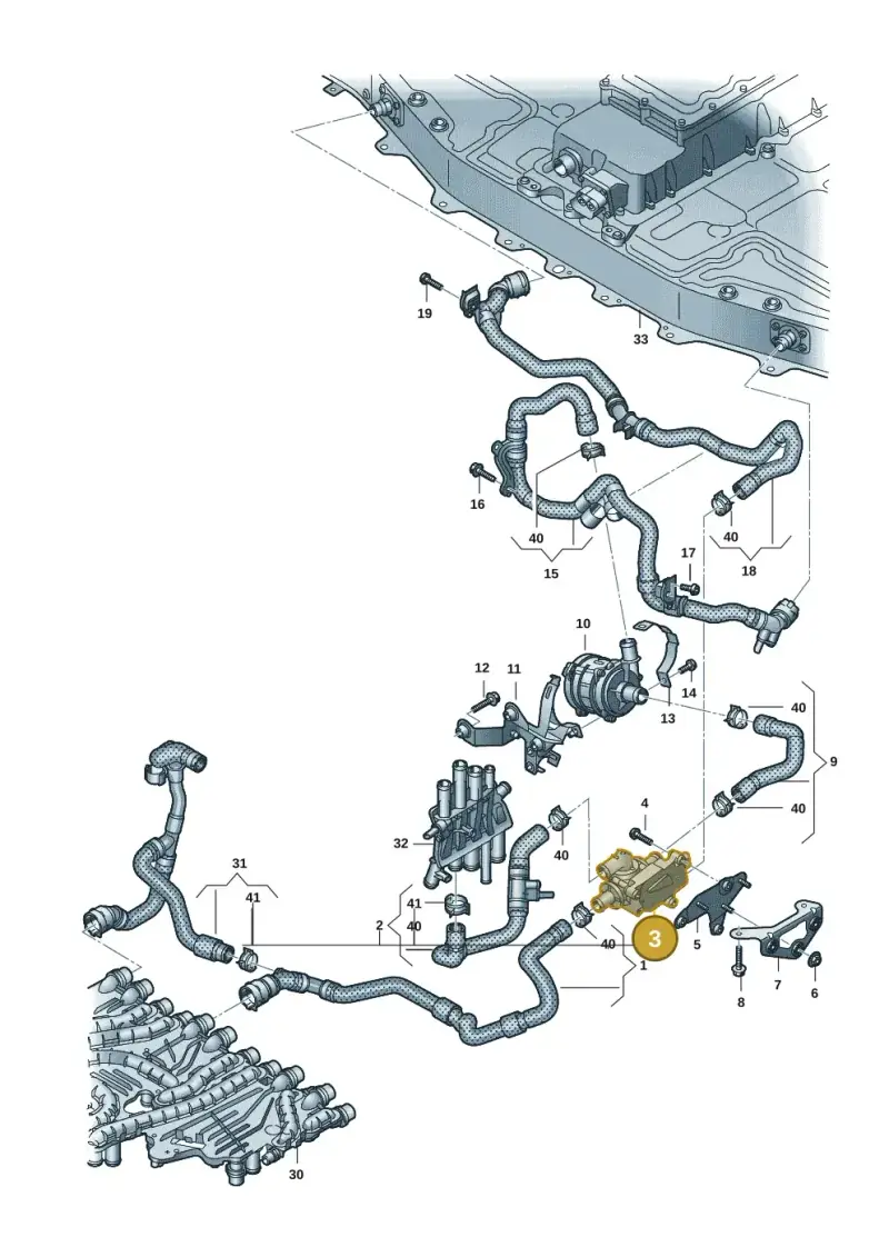 9J1906459C — Audi RS e-tron GT (2020-2025) diagram 4j1121040, position 3