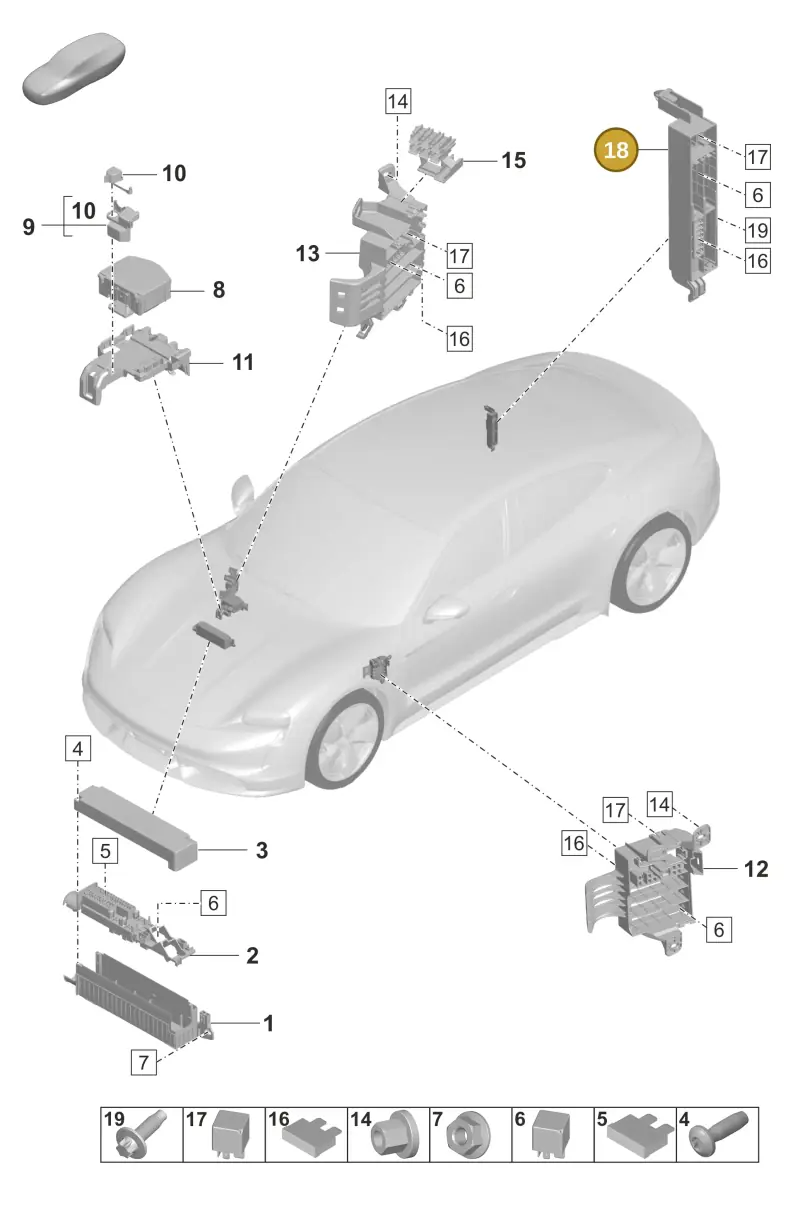 9J1937593 — Porsche Taycan Sport Turismo (2019-2024) diagram p56902000, position 18