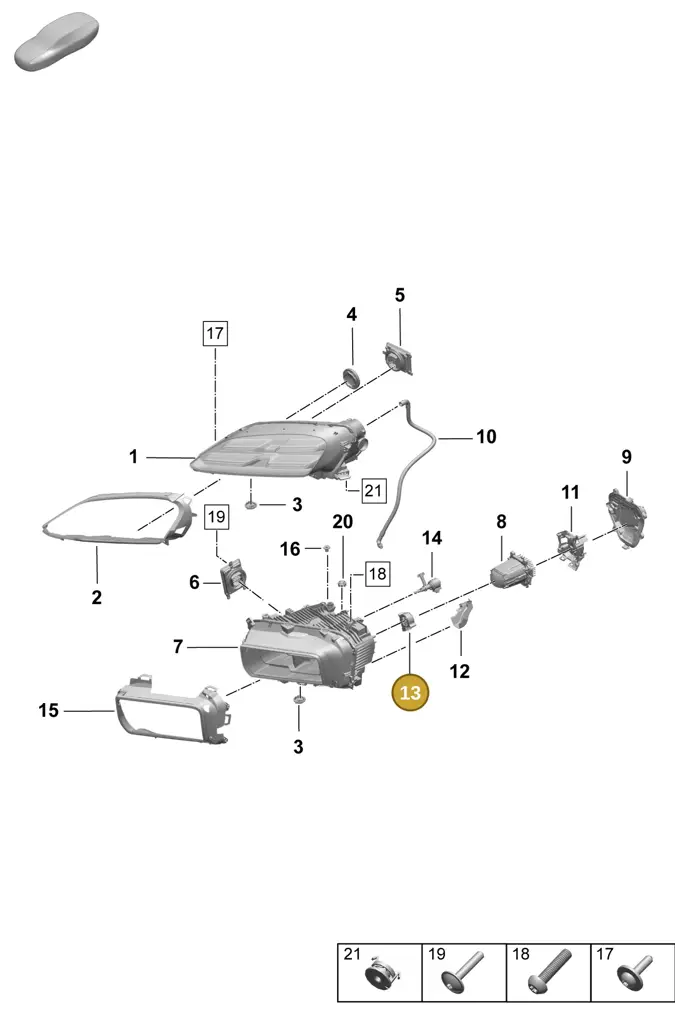 9J1941052 — Porsche Macan (2024-2024) diagram p61908000, position 13