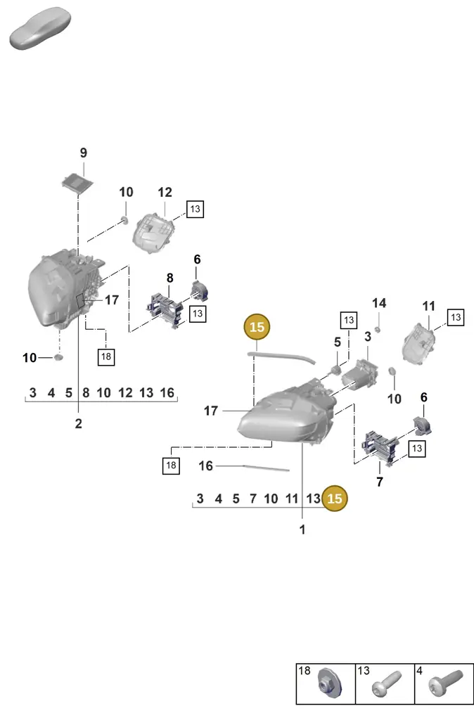 9J1941119 — Porsche Taycan Sport Turismo (2019-2024) diagram p56905020, position 15