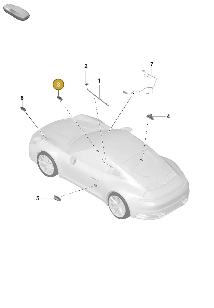 9J1947415B — Porsche 911 (2024-2025) diagram p53903040, position 3