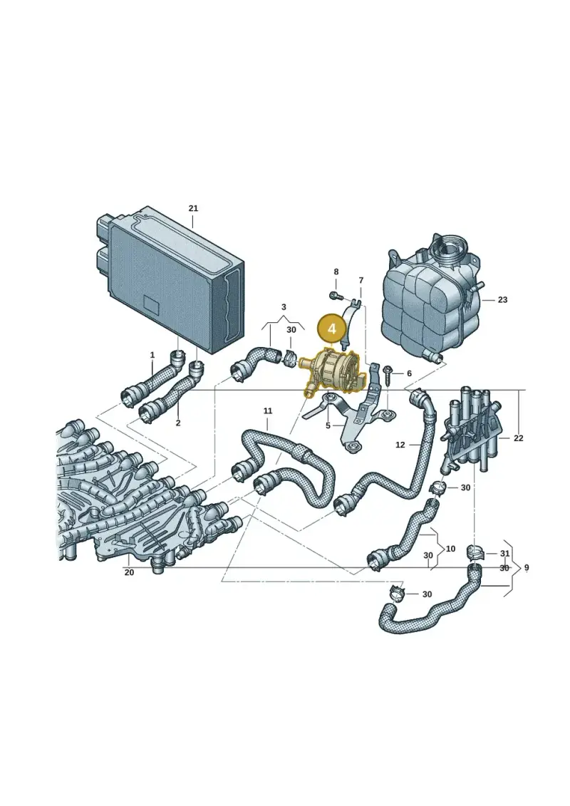 9J1965567F — Audi RS e-tron GT (2020-2025) diagram 4j1121020, position 4