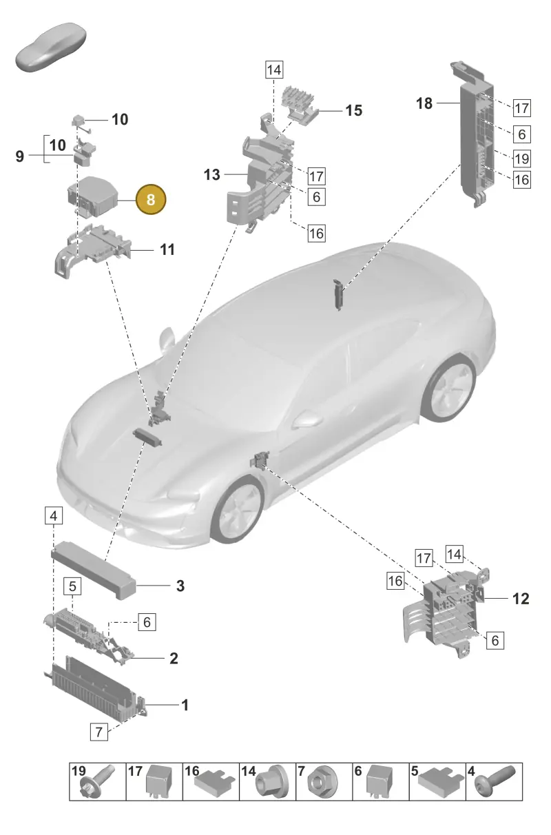 9JA937548 — Porsche Taycan Sport Turismo (2019-2024) diagram p56902000, position 8