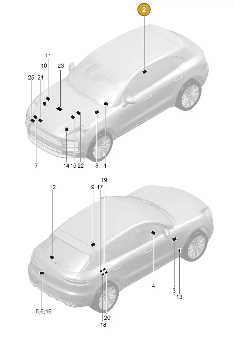 9Y0010539 — Porsche Macan (2018-2022) diagram p52003000, position 2