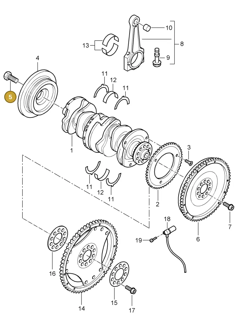 N0100876 — Porsche Cayenne (2002-2006) diagram p24102002, position 5