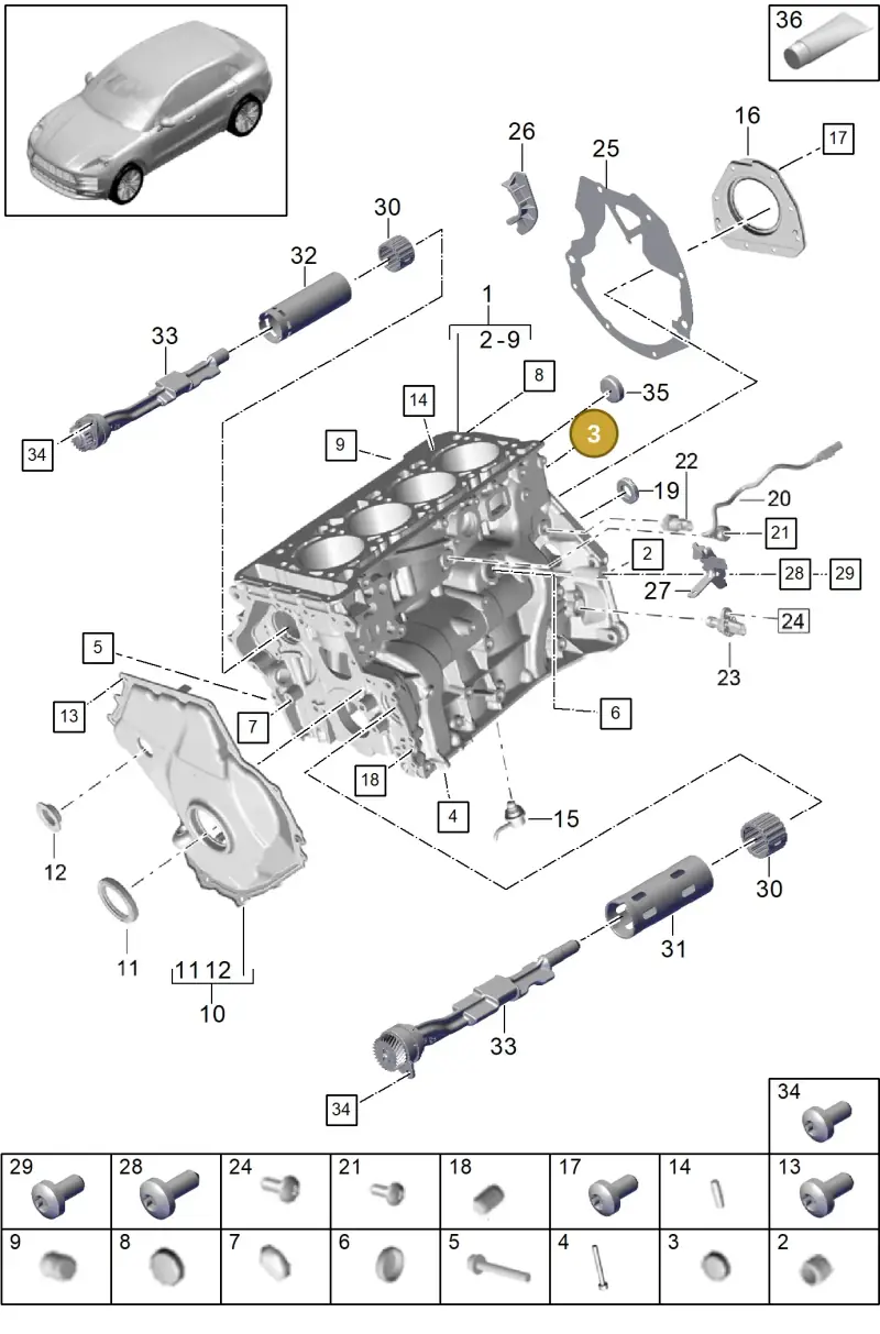 N0119078 — Porsche Macan R4 TFSI (2018-) diagram p52101111, position 3