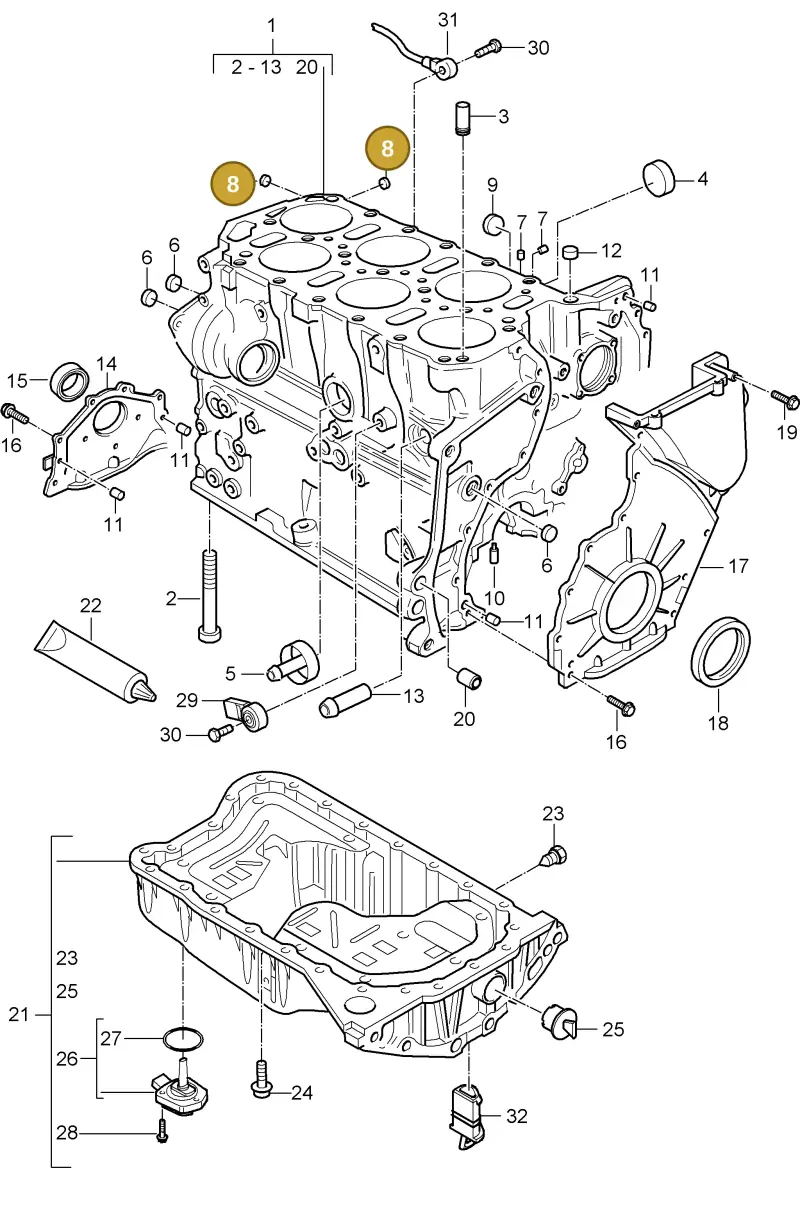 N0119103 — Porsche Cayenne (2002-2006) diagram p24101006, position 8