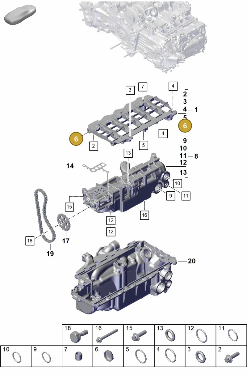N0119185 — Porsche Boxster Spyder (2019-) diagram p59104000, position 6