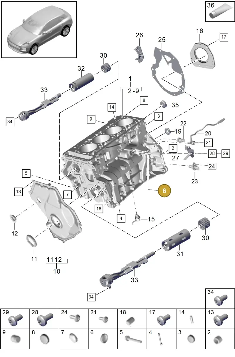 N0119194 — Porsche Macan R4 TFSI (2018-) diagram p52101111, position 6