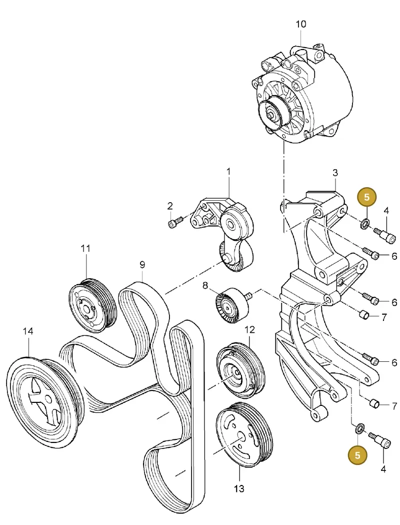 N0122093 — Porsche Cayenne (2002-2006) diagram p24101015, position 5