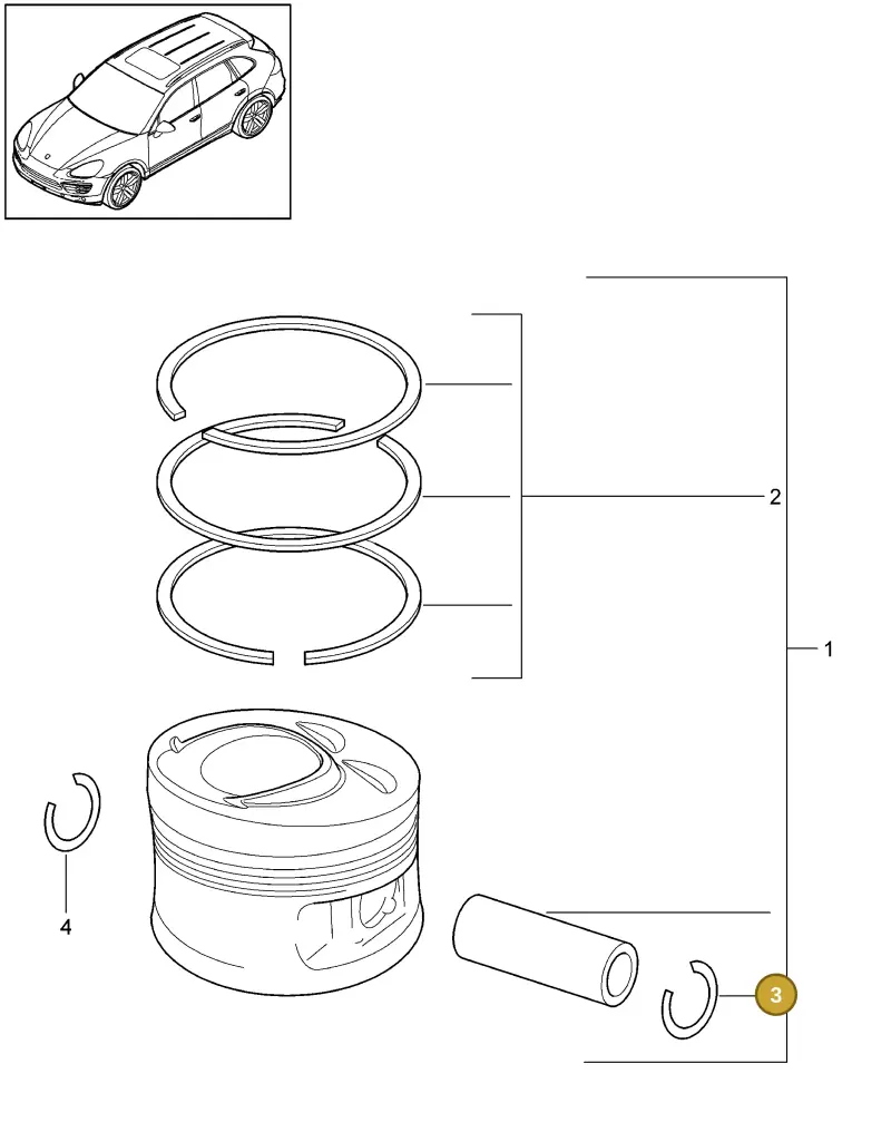 N0122731 — Porsche Cayenne (2010-2018) diagram p37102055, position 3