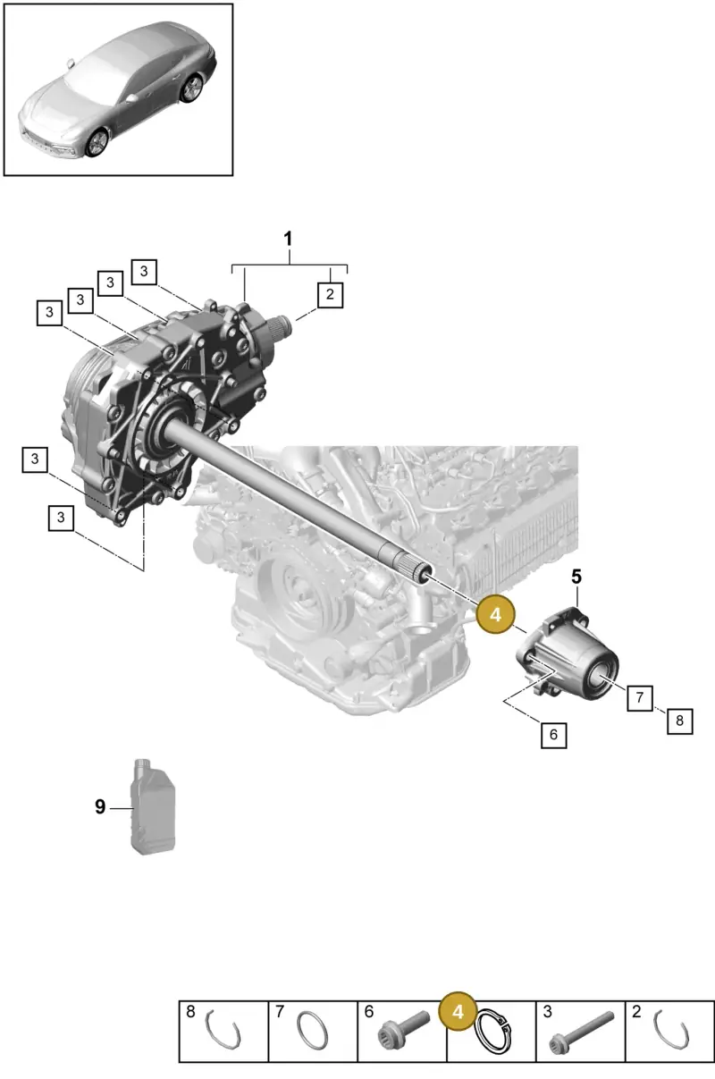 N0123741 — Porsche Panamera 4 Hybrid (2016-2020) diagram p49305000, position 4