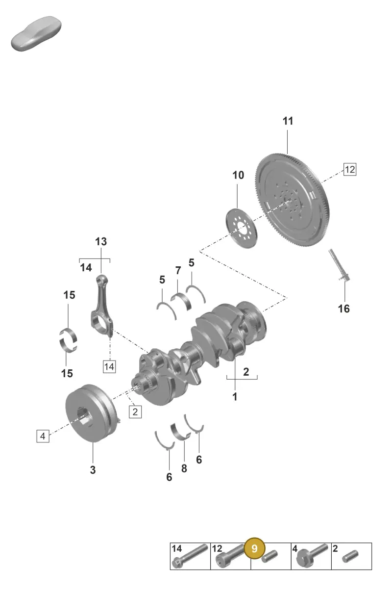 N0131994 — Porsche Panamera 4 Hybrid (2020-2023) diagram p58102000, position 9