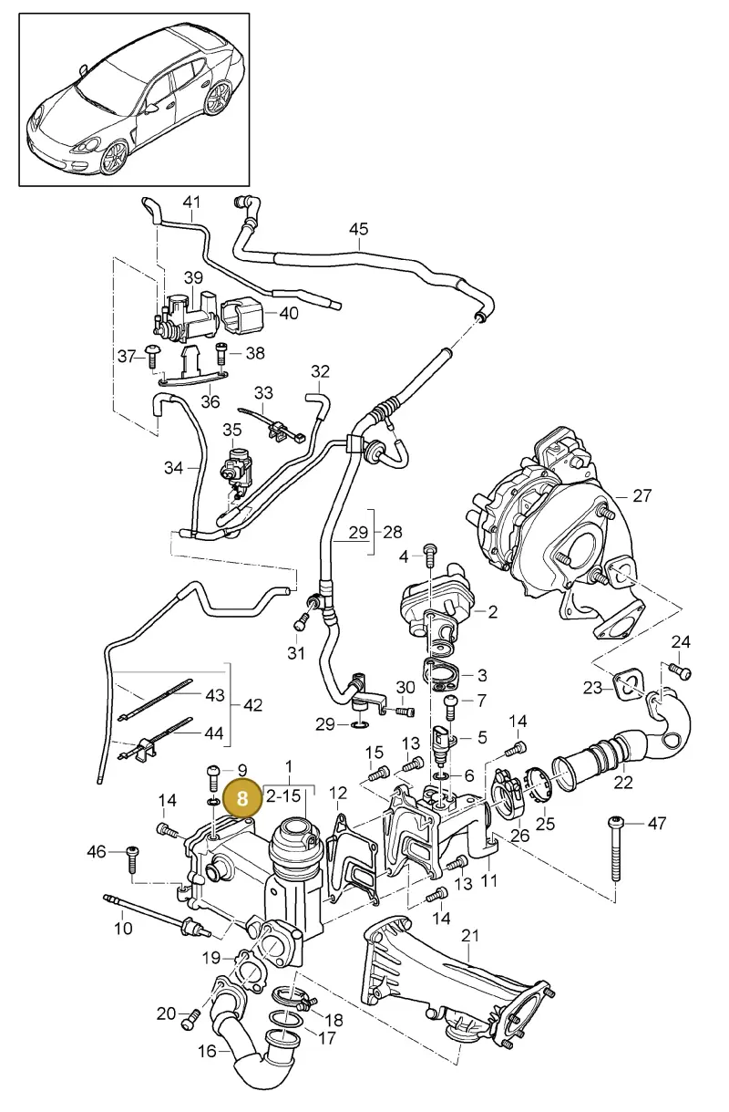N0138042 — Porsche Panamera (2009-2016) diagram p35108020, position 8
