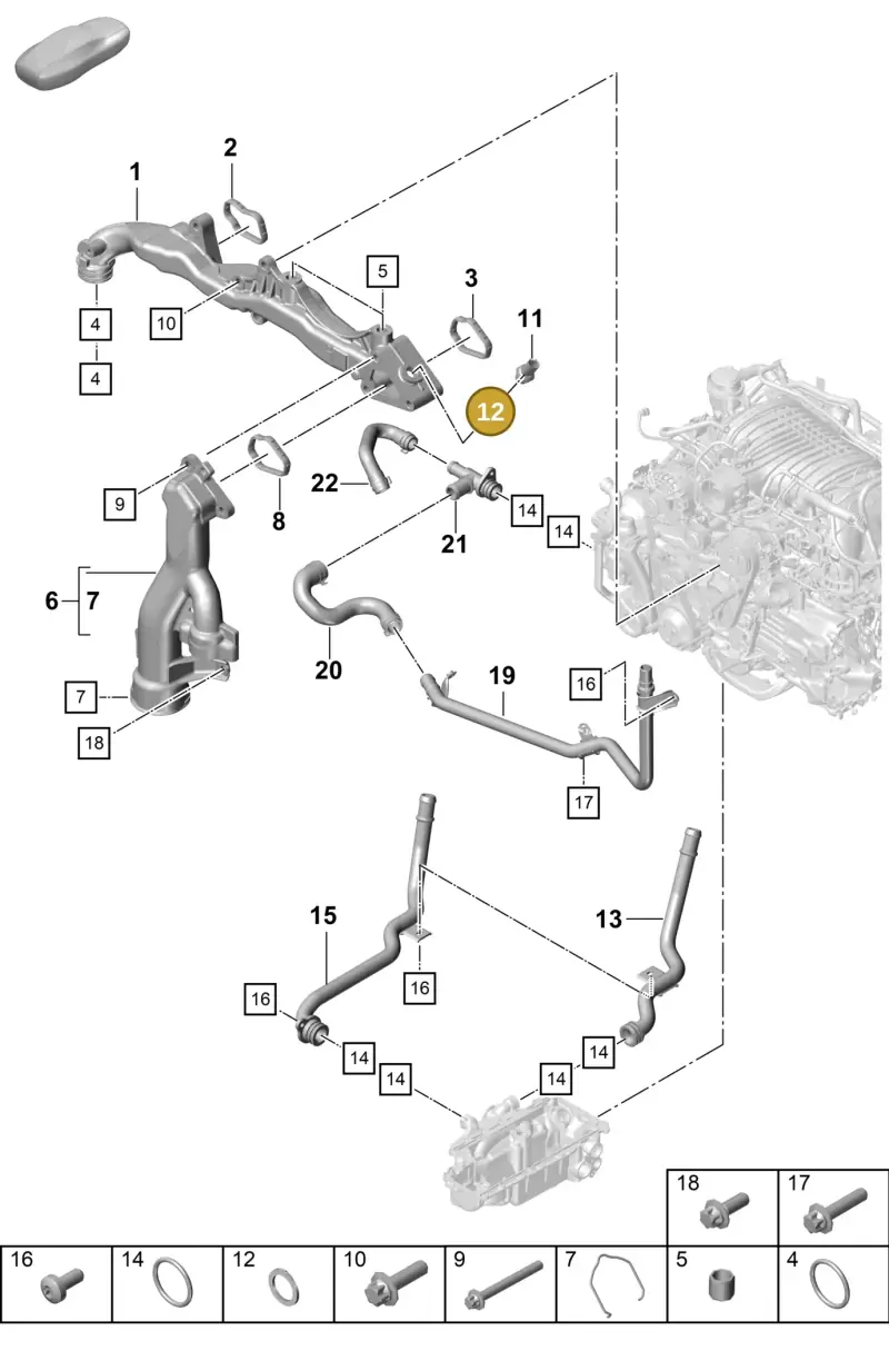 N0138495 — Porsche Boxster Spyder (2019-) diagram p55105055, position 12