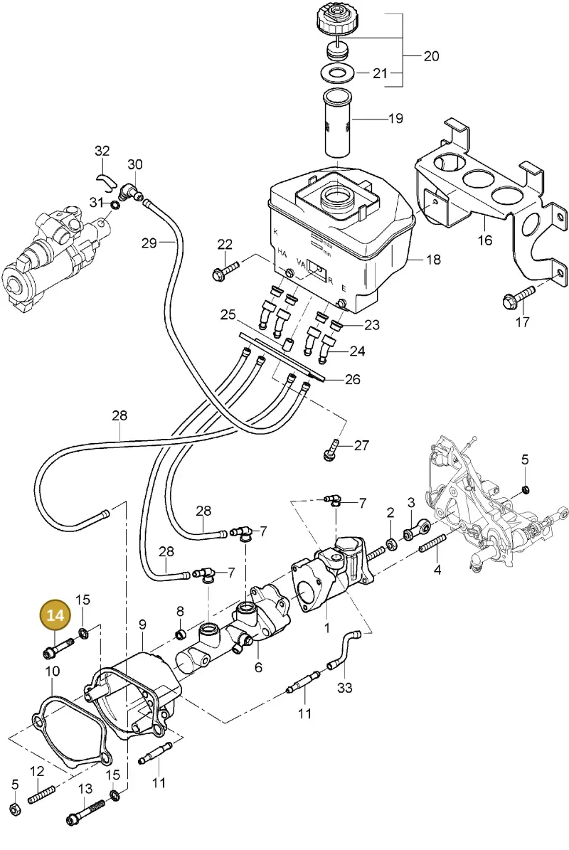 N0147153 — Porsche Carrera GT (2003-2006) diagram p25604000, position 14